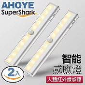 【美國SuperShark】智能10LED磁吸式感應燈(電池式) 暖黃光