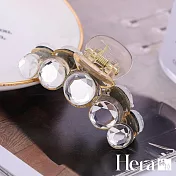 【Hera 赫拉】韓版優雅百搭水晶抓夾-3款白色