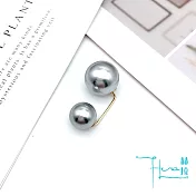 【Hera 赫拉】簡約配件防走光勾型雙頭珍珠領針/胸針-3色銀灰