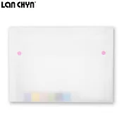 LAN CHYN簡約風本色12層風琴夾(鈕扣顏色隨機出貨)