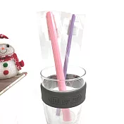 【Zakka雜貨網】韓國可拆式環保矽膠吸管(2入組)珍奶粗款(粉色)+細款(紫色)