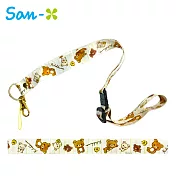 【日本正版授權】拉拉熊 寬版頸掛繩/手機頸掛繩/手機掛繩/證件套掛繩 懶懶熊 Rilakkuma