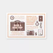 TRC Traveler’s Notebook 旅行工具主題系列(海外限定)-凸版印刷卡片棕