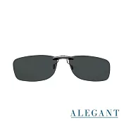 【ALEGANT】太空灰鋁鎂合金夾式結構寶麗來偏光太陽眼鏡/UV400墨鏡/車用夾片/外掛夾式鏡片