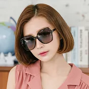 【ALEGANT】木星棕鏤空設計復古名媛款寶麗來偏光墨鏡/UV400太陽眼鏡