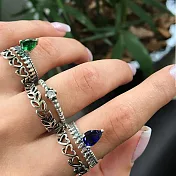 AmaZing 超值!時尚鏤空愛心鑲鑽6件組戒指_銀