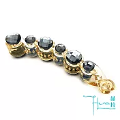 【Hera 赫拉】閃亮多切面水晶馬尾夾/香蕉夾-2色灰色