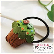 【akiko kids】午餐後的甜點超萌可愛食物造型髮飾 -綠蛋榚髮圈款