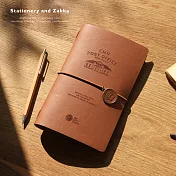 初旅行．皮革手帳本(3紮本)．大地色