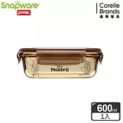 【聯名限定】Snapware 康寧密扣 冰雪奇緣耐熱玻璃保鮮盒長方型-600ml