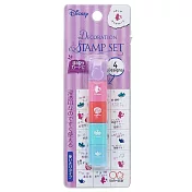 sun-star  迷你方形筆型萬用印章 裝飾印章 手帳印章 迪士尼 愛麗絲夢遊仙境 紫蓋