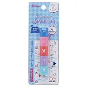 sun-star  迷你方形筆型萬用印章 裝飾印章 手帳印章 迪士尼 手掌 藍蓋