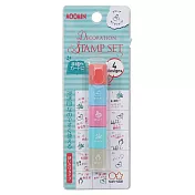 sun-star  迷你方形筆型萬用印章 裝飾印章 手帳印章 MOOMIN嚕嚕米 橘蓋