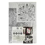 日本 Posh Living 古典雙面報紙包裝紙(六入) 地圖&郵戳