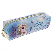 sun-star 皮革材質筆袋 化妝包 收納包 迪士尼 冰雪奇緣2 手繪風 艾莎 冰雪世界 藍白