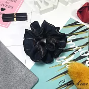 【卡樂熊】雙層線條之間造型大腸圈/圈束(兩色)-深藍色