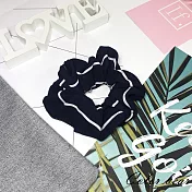 【卡樂熊】簡約線條感造型大腸圈/圈束(兩色)-深藍