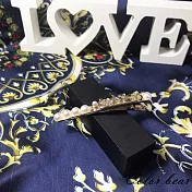 【卡樂熊】水晶珍珠造型髮夾(三色)-灰色