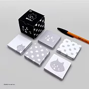 JzFun NYA-方塊便條紙 (表情)黑色