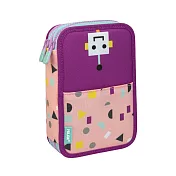 MILAN隨行畫筆袋著走_(雙層式)快樂機器人_粉紫