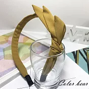 【卡樂熊】韓版微漾層疊造型髮箍(兩色)-芥黃