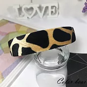 【卡樂熊】簡約斑點豹紋造型髮箍(兩色)-棕色