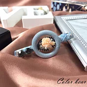 【卡樂熊】韓版綻放的玫瑰造型髮夾-藍色