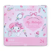 Sanrio 色鉛筆組 24入 著色筆 繪圖筆 美樂蒂 化妝 粉