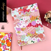 珠友官方獨賣  16K台灣花布多功能可調式書衣/書皮/書套-01繁花藝世界