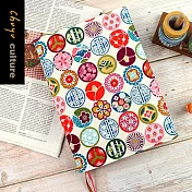 珠友官方獨賣  23.8CM高台灣花布多功能可調式書衣/書皮/書套-03花之徽