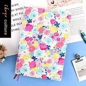 珠友官方獨賣 25CM高台灣花布多功能可調式書衣/書皮/書套-02夢裡花盛開