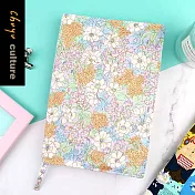 珠友官方獨賣  A5/25K台灣花布多功能可調式書衣/書皮/書套-04回憶奶奶的花園
