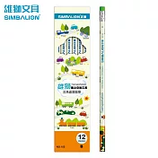 (2盒1包)雄獅三角皮頭鉛筆B 陸上交通