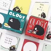 JzFun 奧樂雞/方塊便條紙二入組紅綠色