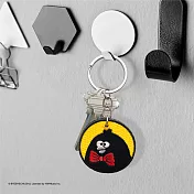 JzFun 奧樂雞/刺繡吊飾鑰匙圈-原來是隻雞黑色