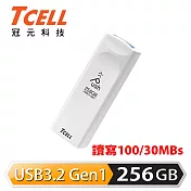 tcell 冠元 usb3.2 gen1 256gb push推推隨身碟 珍珠白