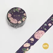 【BGM】和紙膠帶 花之色金箔Life系列 ‧玫瑰繡球花