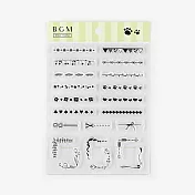 【BGM】+Clear Stamp 自由編排透明印章 ‧裝飾線