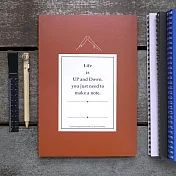 [W2Design] 進擊2.0思考筆記本 B5上下翻式-磚紅