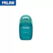 MILAN太空膠囊橡皮擦+削筆器_螢光系列_湖水藍