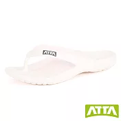 ATTA足弓簡約夾腳拖鞋US8白色