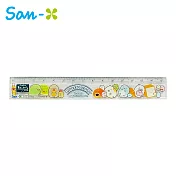 【日本正版授權】角落生物 麵包系列 直尺 15cm 日本製 塑膠尺 角落小夥伴 -透明款