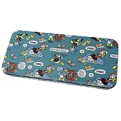 Small Planet 日本製輕量超薄雙面圖案鐵製鉛筆盒 迪士尼 漫畫風 唐老鴨和奇奇蒂蒂 對話薄荷綠