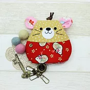 手縫OK!-金鼠鑰匙包(拼布材料包)-麟育拼布DIY自學材料包