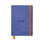 【Rhodia|GoalBook】A5_象牙色5x5方格_精裝軟皮封面_寶石藍