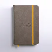 【Rhodia|Rhodiarama】Hardcover精裝硬皮束帶筆記本_A6_象牙色_橫線_90g_96張_ 巧克力色