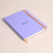 【Rhodia｜Softcover】A5_象牙色橫線_精裝軟皮束帶_鳶尾色
