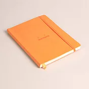 【Rhodia|Softcover】A5_象牙色橫線_精裝軟皮束帶_橘色