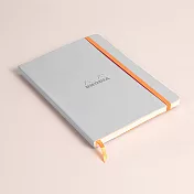 【Rhodia｜Softcover】A5_象牙色點格_精裝軟皮束帶銀色
