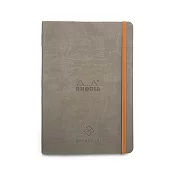【Rhodia｜Perpetual 365】A5_象牙色萬年曆點格_精裝軟皮束帶_豆沙色